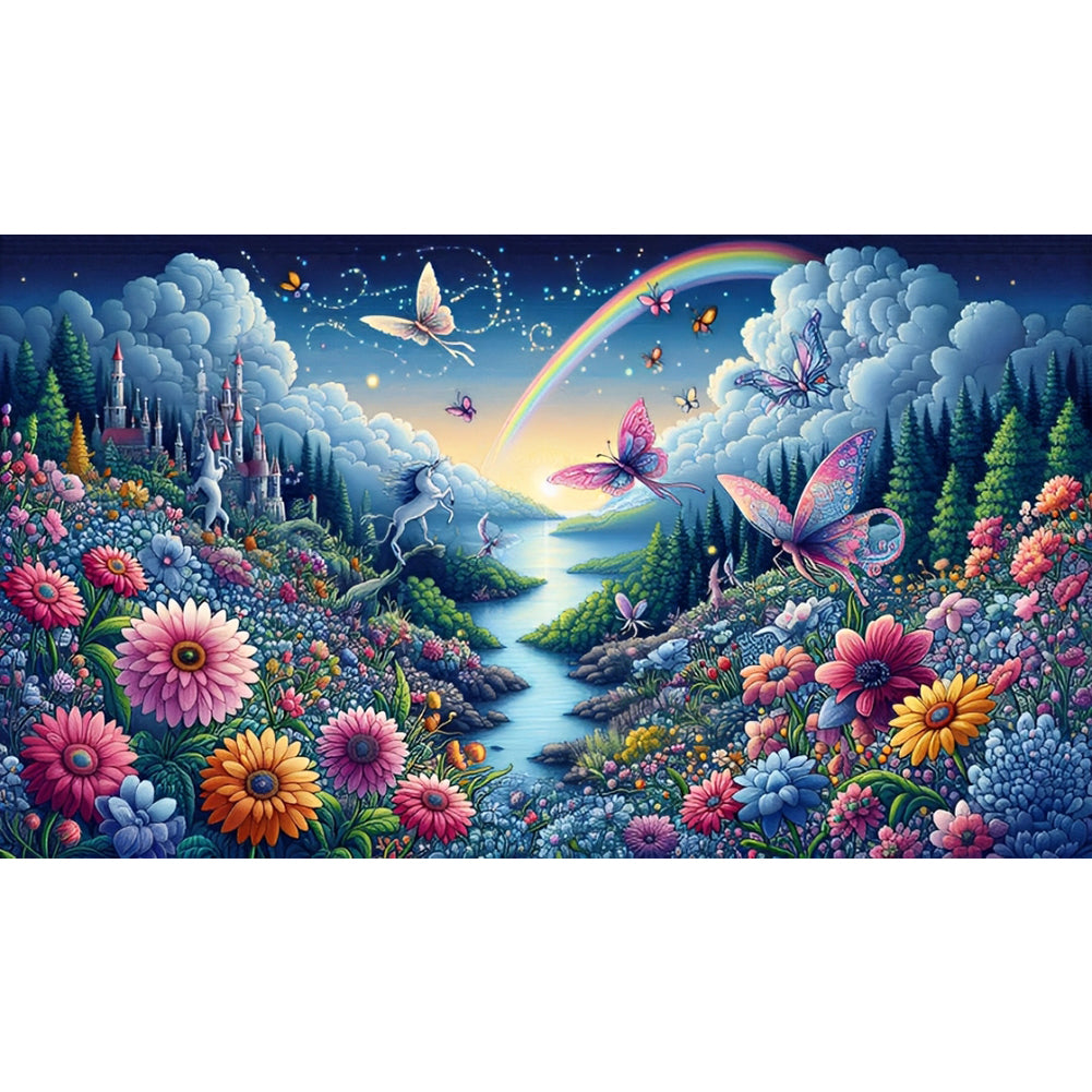 Dream Scenery - Full Round Drill Diamond Painting 70*40CM