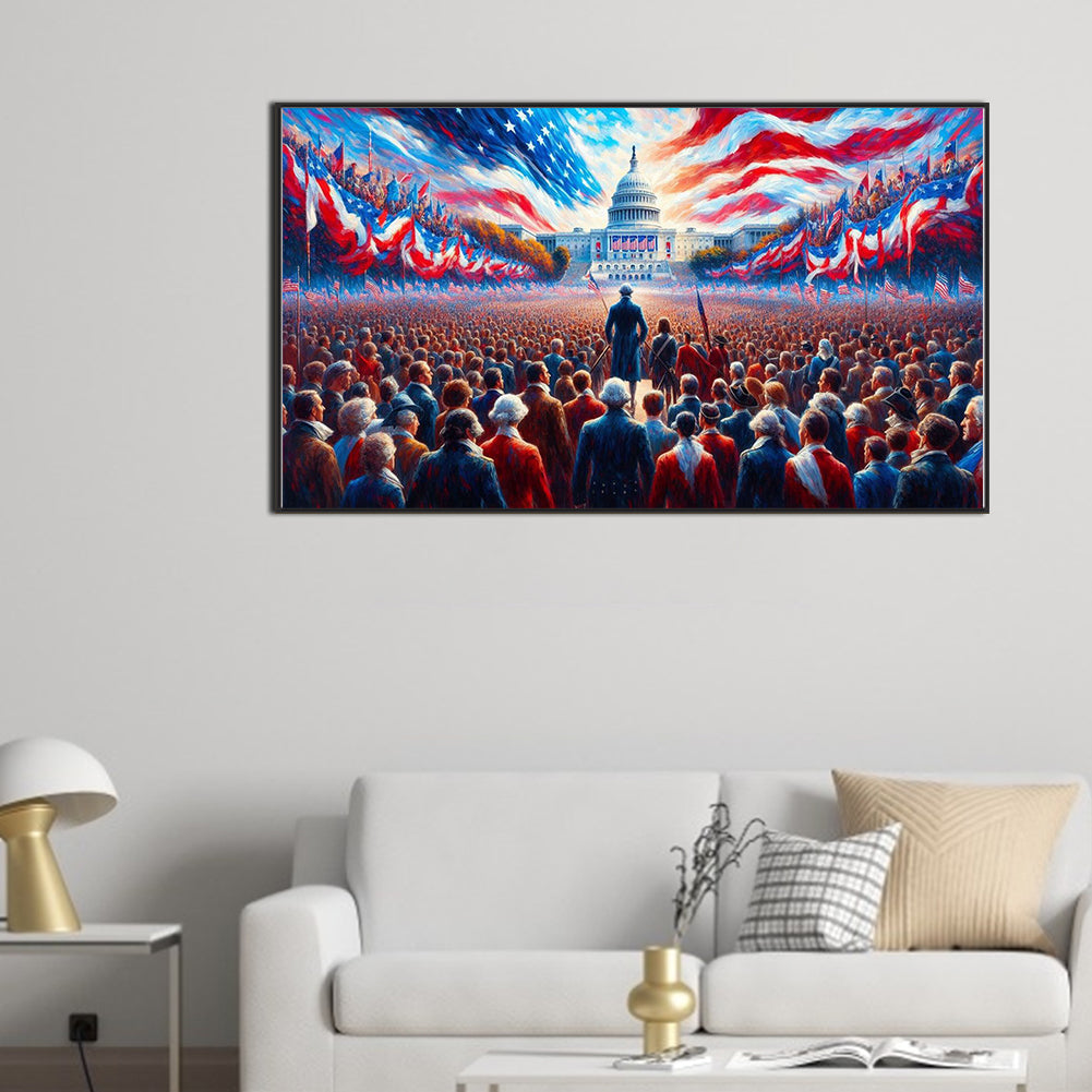 Thousands Of People Gathering - Full Round Drill Diamond Painting 70*40CM
