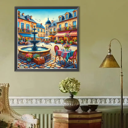 Street Scenery - Full Round Drill Diamond Painting 50*50CM