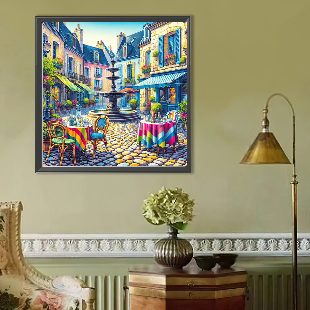 Street Scenery - Full Round Drill Diamond Painting 50*50CM