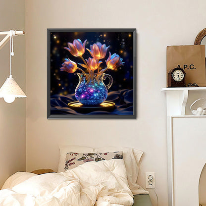 Luminous Flowers - Full Round Drill Diamond Painting 30*30CM