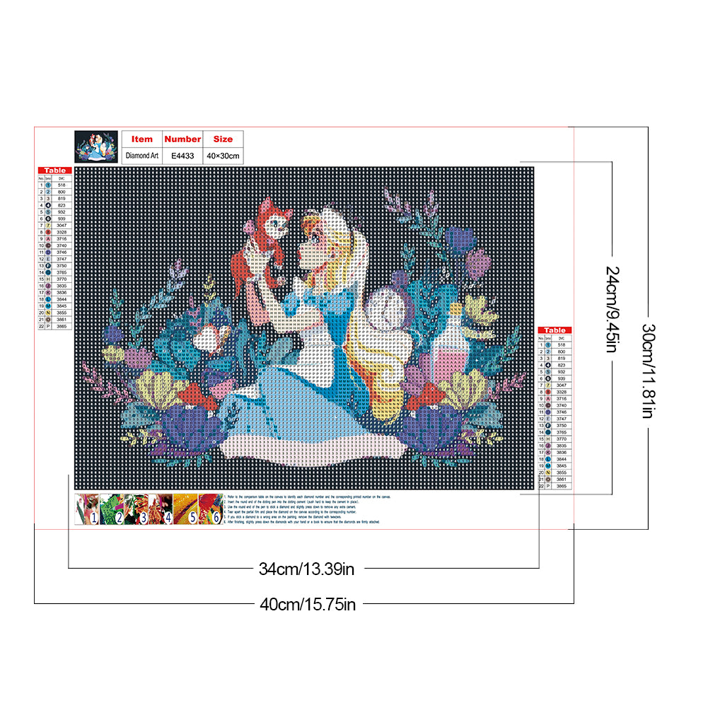 Disney Cartoons - Full Round Drill Diamond Painting 40*30CM