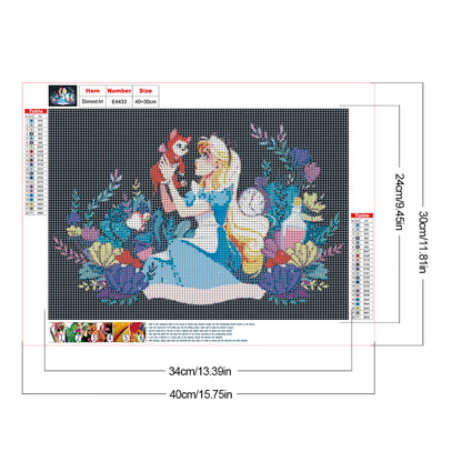 Disney Cartoons - Full Round Drill Diamond Painting 40*30CM