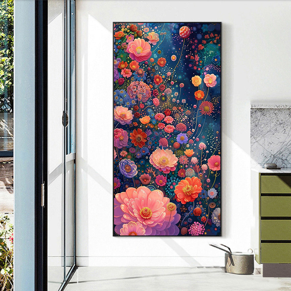 Flowers Bloom - Full Round Drill Diamond Painting 40*70CM