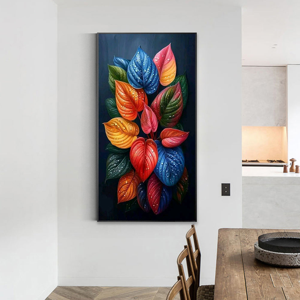 Colored Leaves - Full Round Drill Diamond Painting 40*70CM