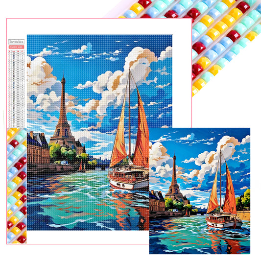 Eiffel Tower - Full Square Drill Diamond Painting 40*50CM
