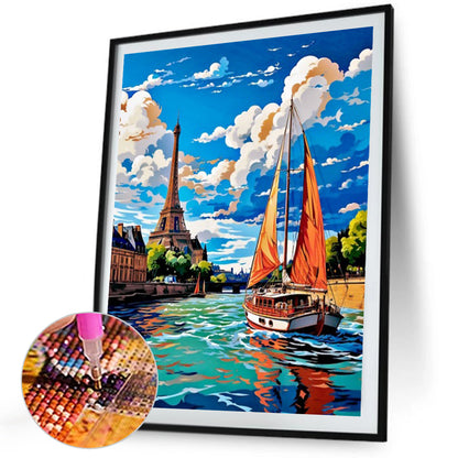 Eiffel Tower - Full Square Drill Diamond Painting 40*50CM
