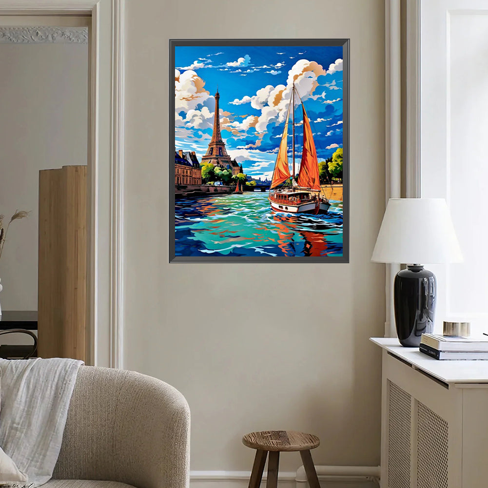 Eiffel Tower - Full Square Drill Diamond Painting 40*50CM