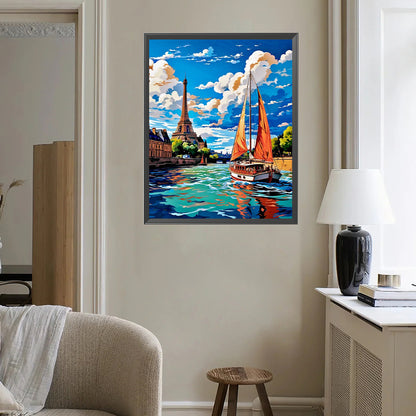 Eiffel Tower - Full Square Drill Diamond Painting 40*50CM
