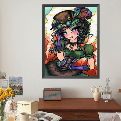 Girl - Full Round Drill Diamond Painting 40*50CM