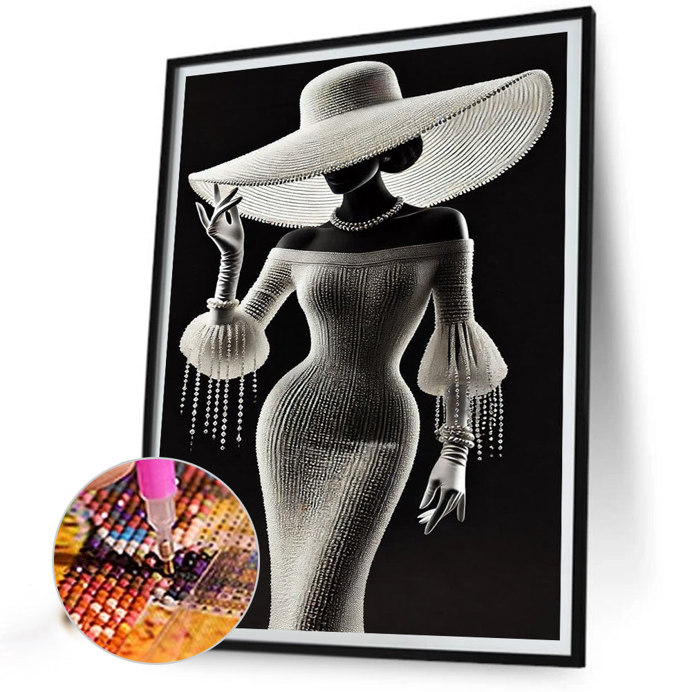 Lady - Full Round Drill Diamond Painting 40*50CM