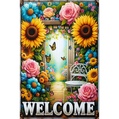 Butterfly Garden - Full Round Drill Diamond Painting 30*45CM