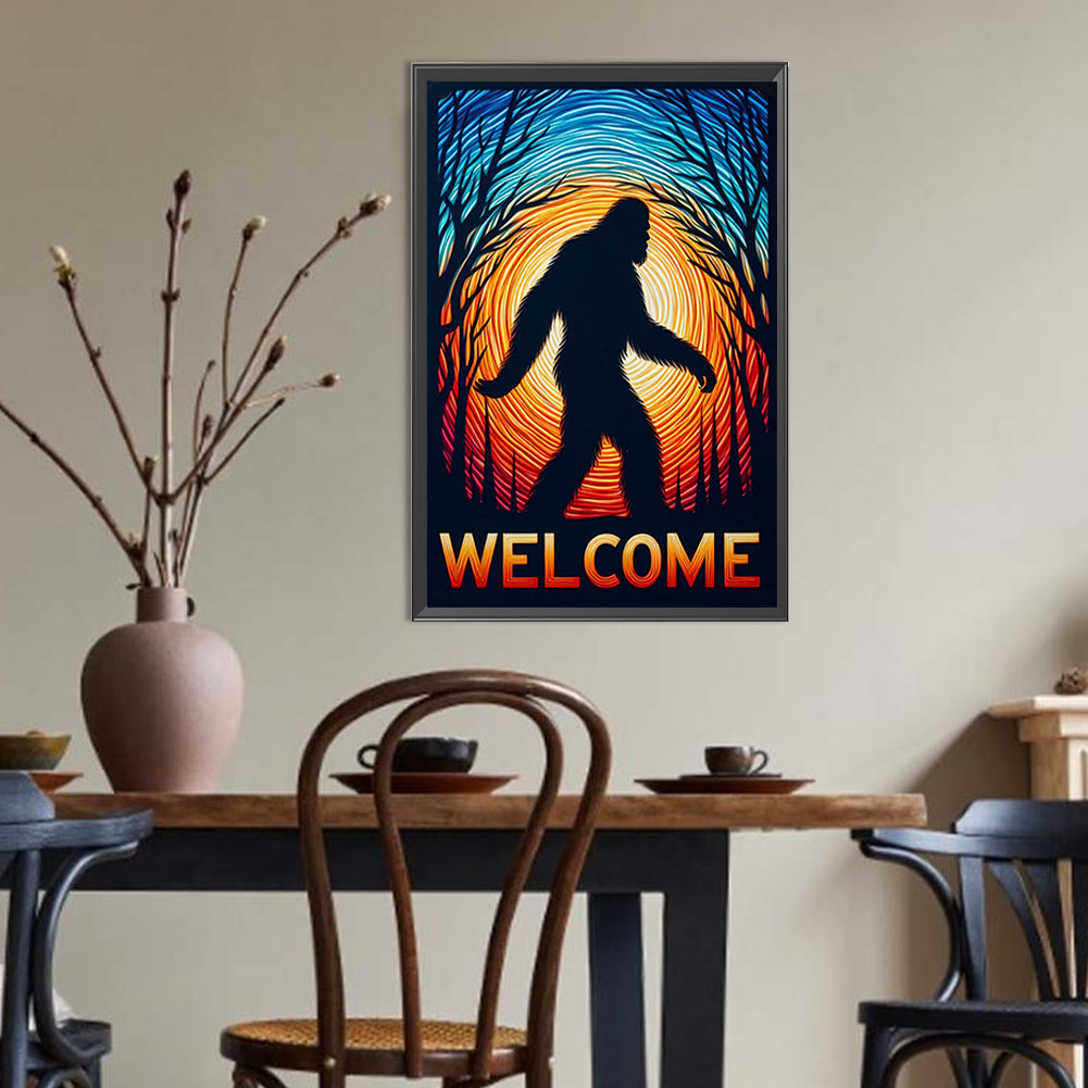 Forest Ape - Full Round Drill Diamond Painting 30*45CM