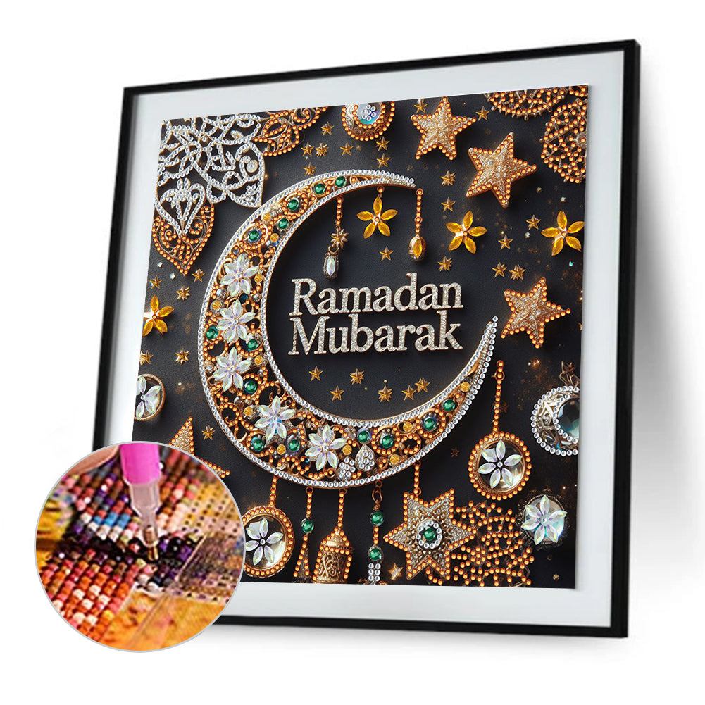 Ramadan Crescent Star - Special Shaped Drill Diamond Painting 30*30CM