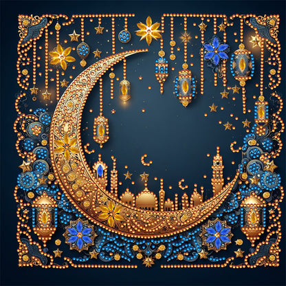 Late Night Crescent - Special Shaped Drill Diamond Painting 30*30CM
