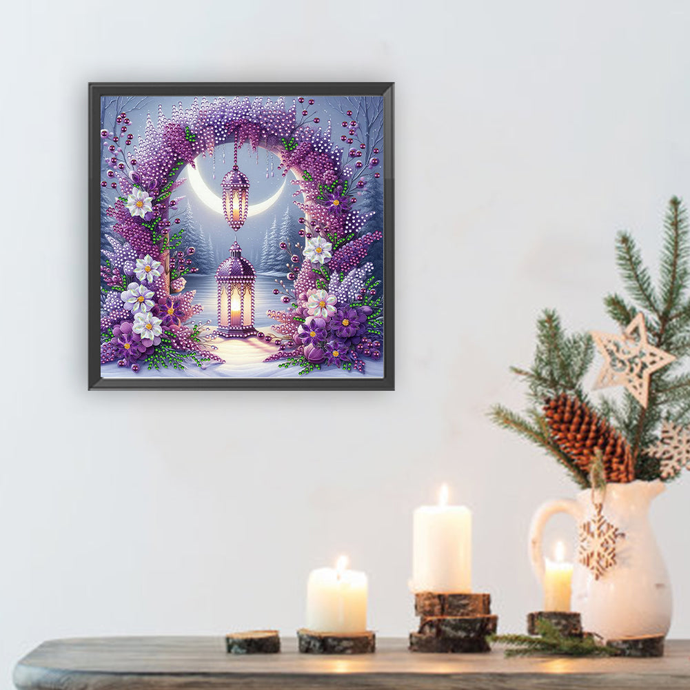 Flower Gate Night Light - Special Shaped Drill Diamond Painting 30*30CM