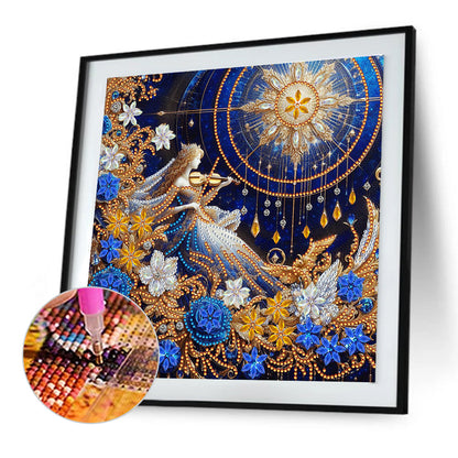 Flower Violin Performance - Special Shaped Drill Diamond Painting 30*30CM