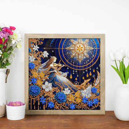 Flower Violin Performance - Special Shaped Drill Diamond Painting 30*30CM