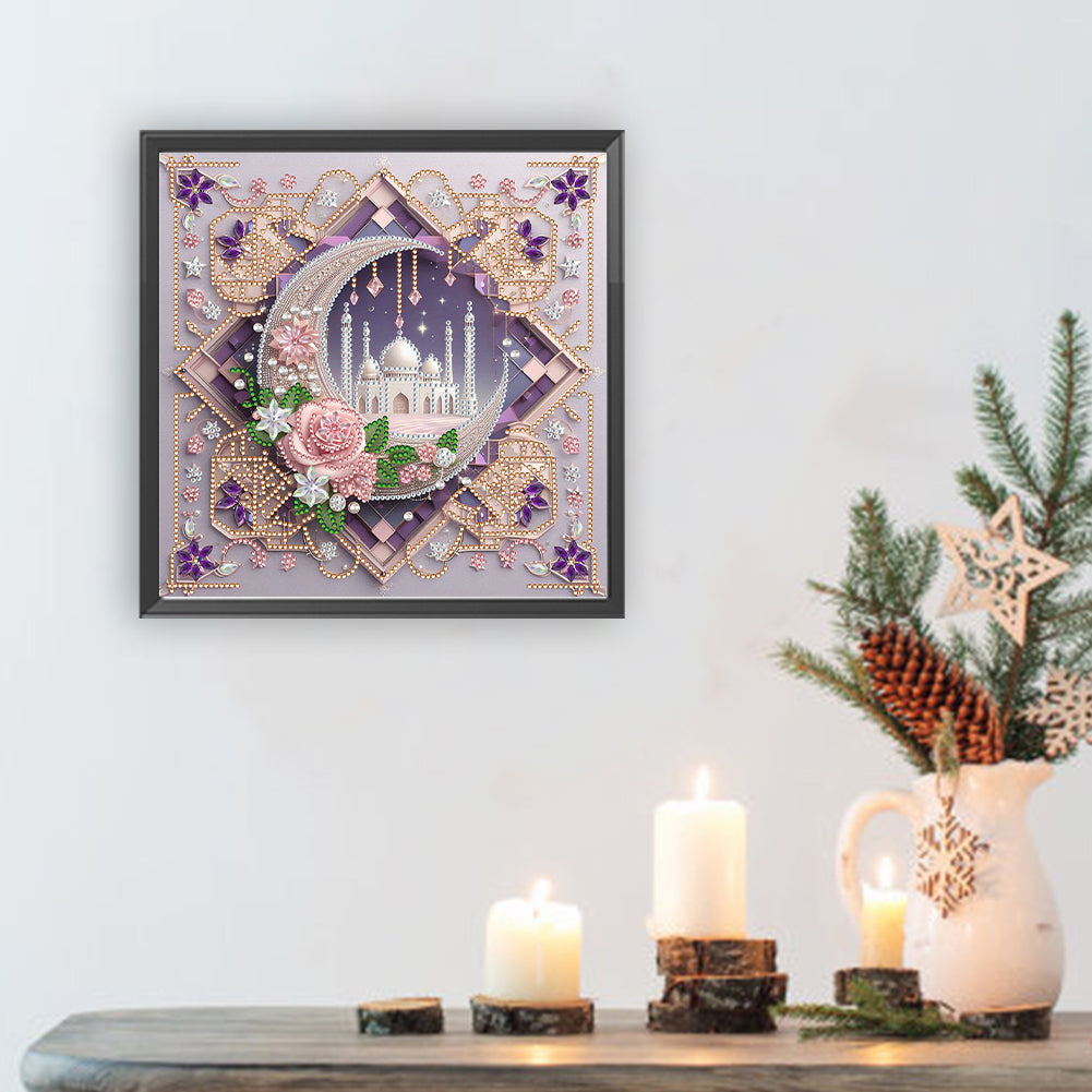 Framed Crescent - Special Shaped Drill Diamond Painting 30*30CM