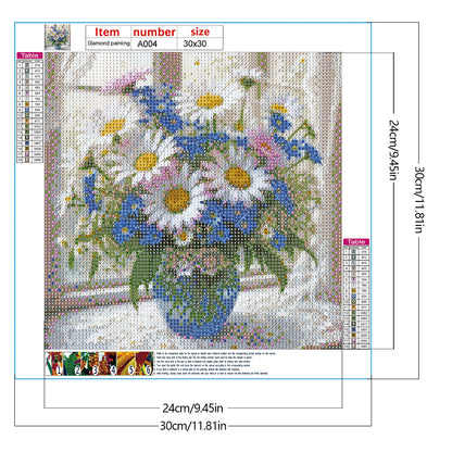Daisy - Full Round Drill Diamond Painting 30*30CM