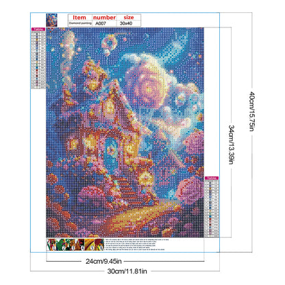 Marshmallow House - Full Round Drill Diamond Painting 30*40CM