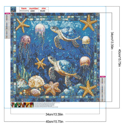 Undersea Creatures - Full Round Drill Diamond Painting 40*40CM