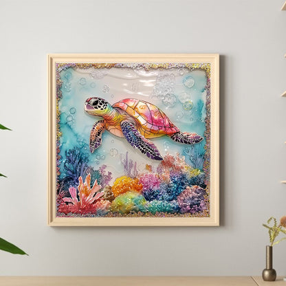 Sea Turtle - Full Round Drill Diamond Painting 40*40CM