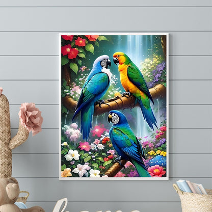 Macaw - Full Round Drill Diamond Painting 30*40CM