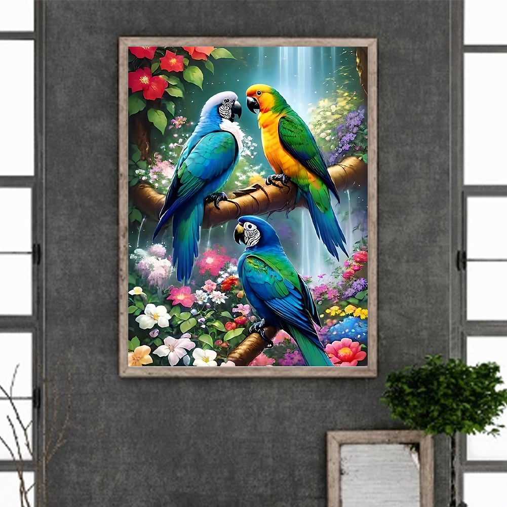 Macaw - Full Round Drill Diamond Painting 30*40CM