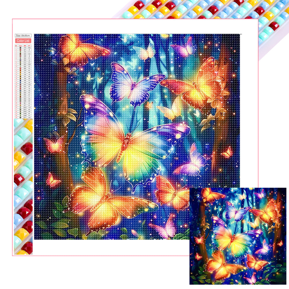 Butterfly - Full Square Drill Diamond Painting 30*30CM
