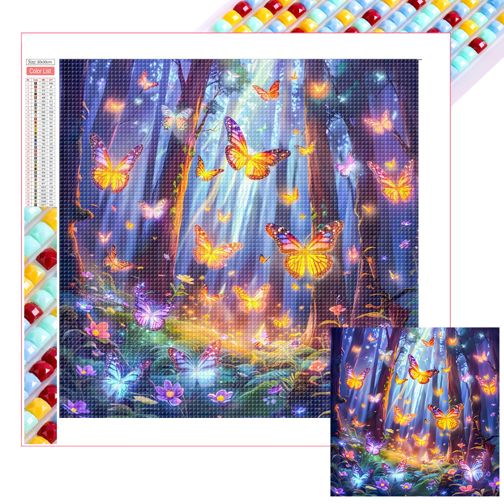 Butterfly - Full Square Drill Diamond Painting 30*30CM