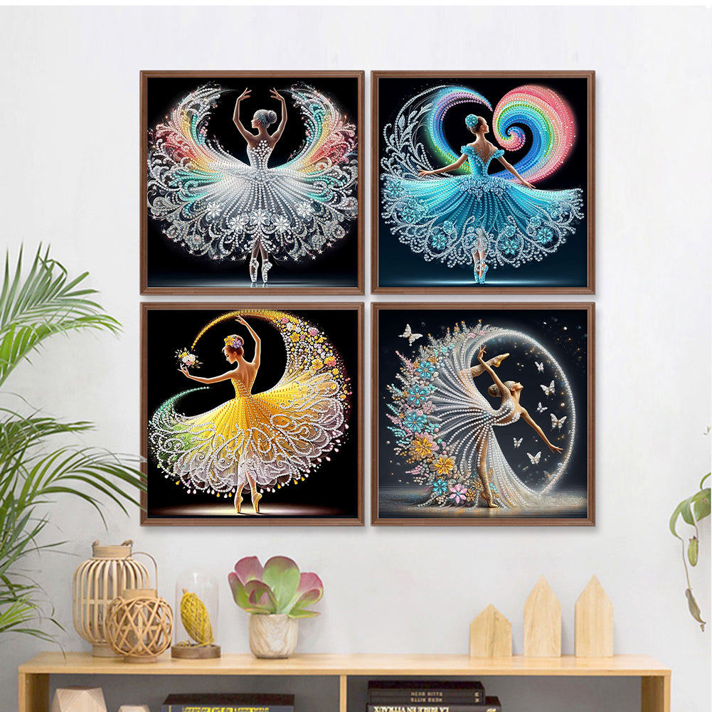 Dancing Girl - Special Shaped Drill Diamond Painting 30*30CM