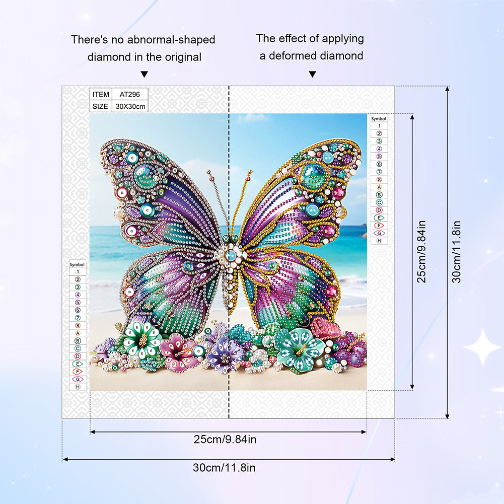 Beach - Special Shaped Drill Diamond Painting 30*30CM