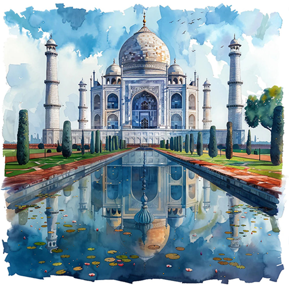 Taj Mahal In India - Full AB Round Drill Diamond Painting 40*40CM