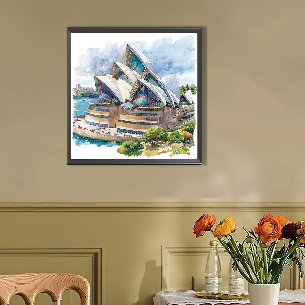 Sydney Opera House In Australia - Full AB Round Drill Diamond Painting 40*40CM