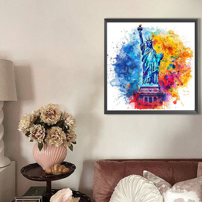Statue Of Liberty In The United States - Full AB Round Drill Diamond Painting 40*40CM