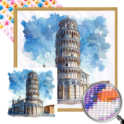 Leaning Tower Of Pisa In Italy - Full AB Round Drill Diamond Painting 40*40CM