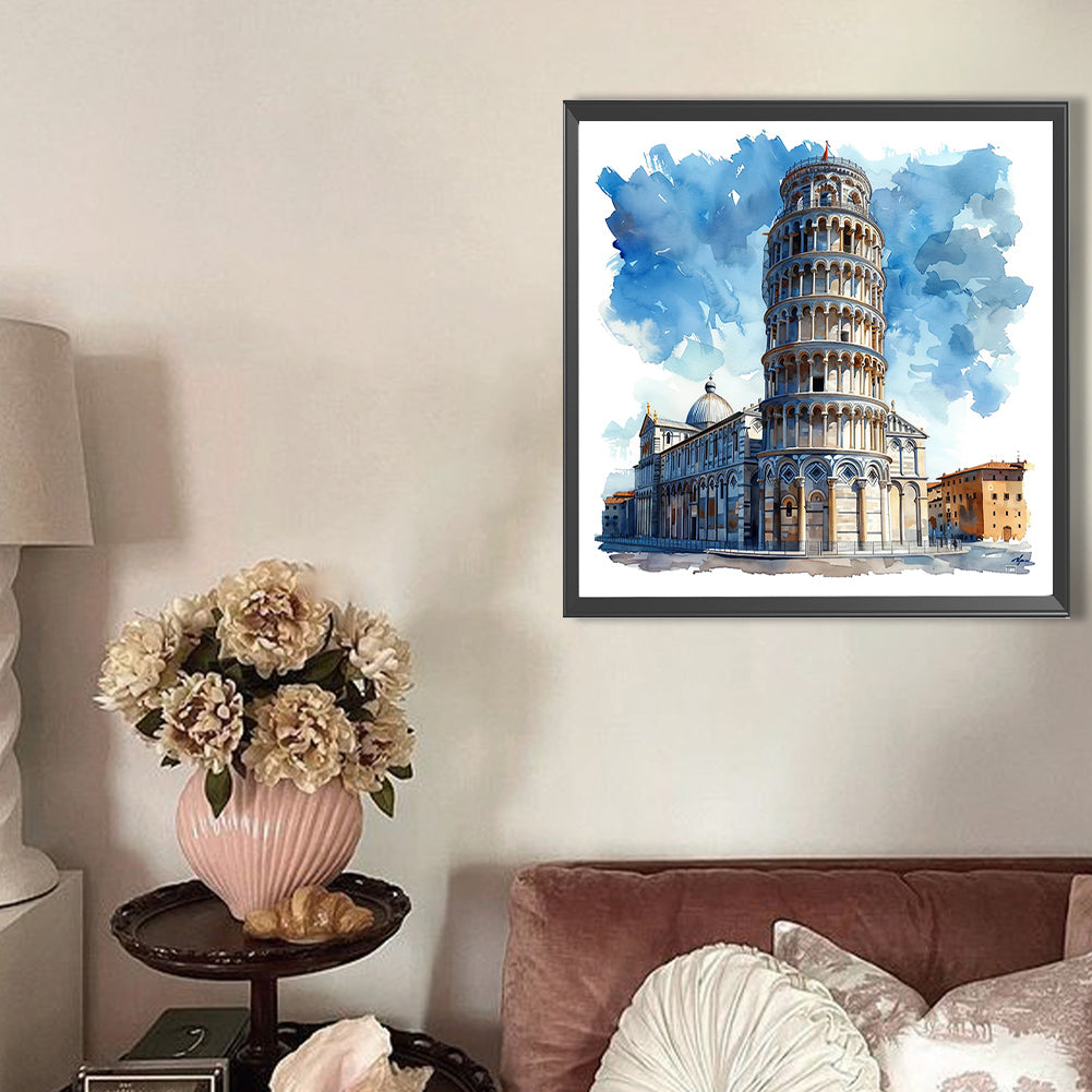 Leaning Tower Of Pisa In Italy - Full AB Round Drill Diamond Painting 40*40CM