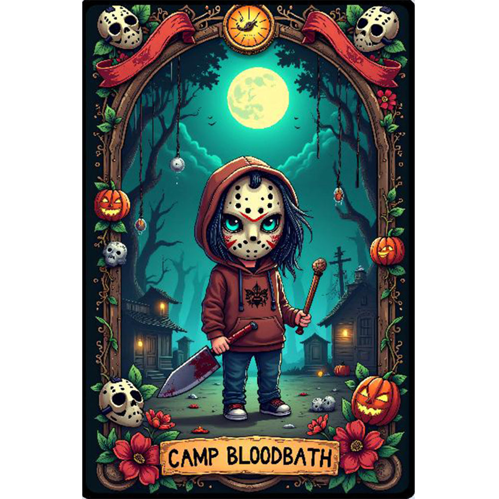Halloween Horror Movie Tarot Cards - Full Round Drill Diamond Painting 40*60CM