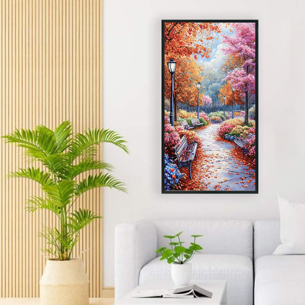 Path In The Woods - Full Round Drill Diamond Painting 40*70CM
