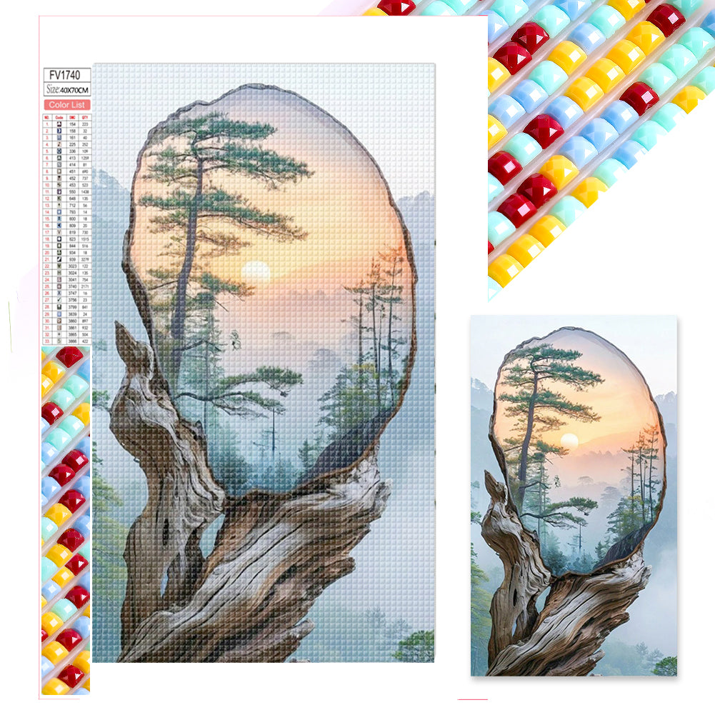 Sunset On The Tree - Full Square Drill Diamond Painting 40*70CM