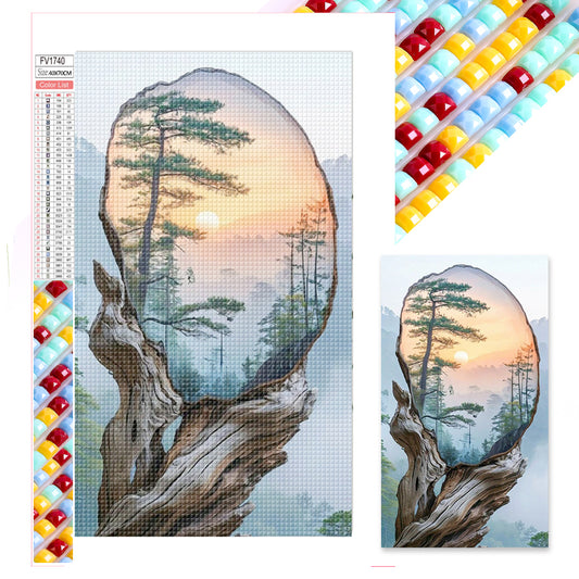 Sunset On The Tree - Full Square Drill Diamond Painting 40*70CM