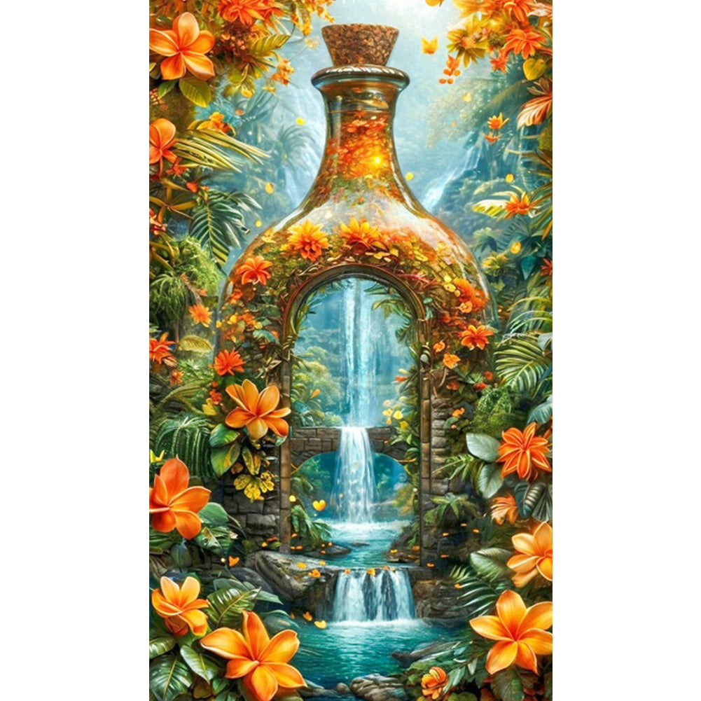 Stream In The Woods - Full Square Drill Diamond Painting 40*70CM