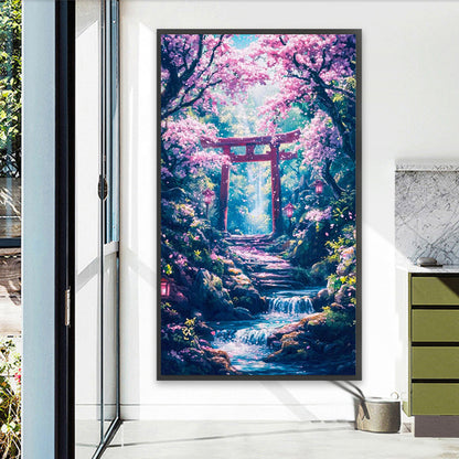 Japanese Shrine - Full Square Drill Diamond Painting 40*70CM