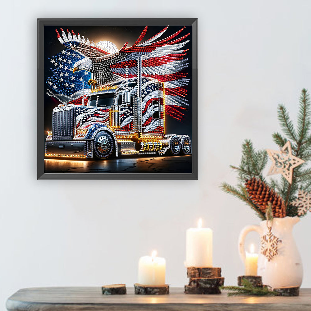 American Flag Independence Day - Special Shaped Drill Diamond Painting 30*30CM