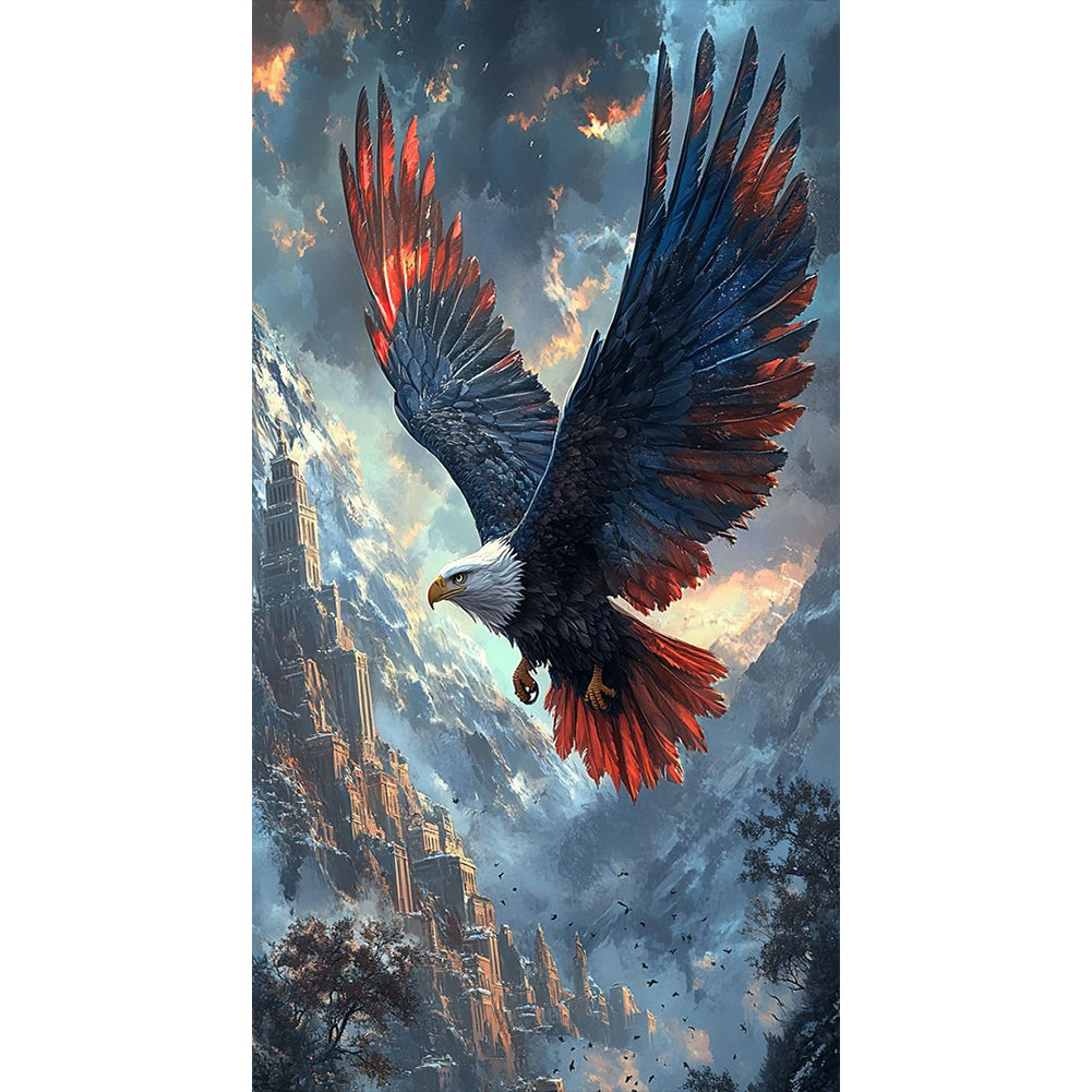Eagles - Full Round Drill Diamond Painting 45*75CM