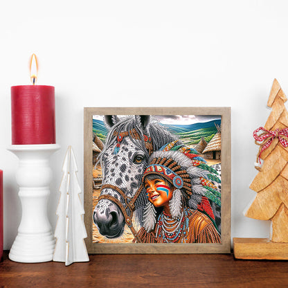 Indians - Special Shaped Drill Diamond Painting 30*30CM