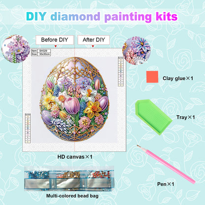 Easter Egg - Special Shaped Drill Diamond Painting 30*30CM
