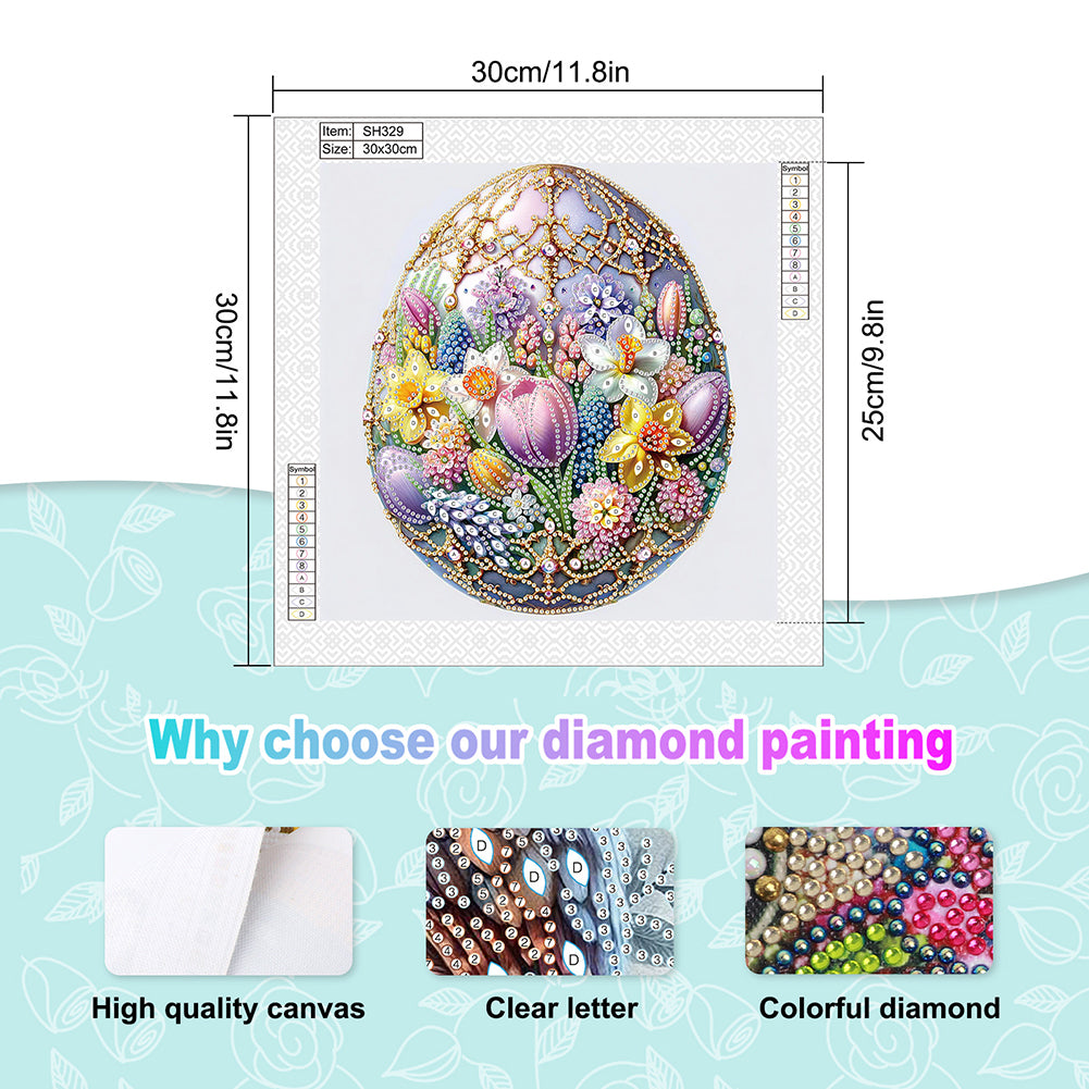 Easter Egg - Special Shaped Drill Diamond Painting 30*30CM