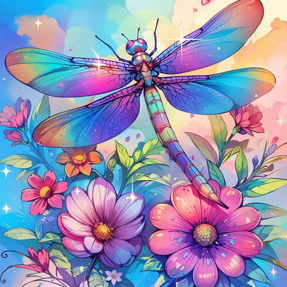 Dragonfly - Full Round Drill Diamond Painting 40*40CM